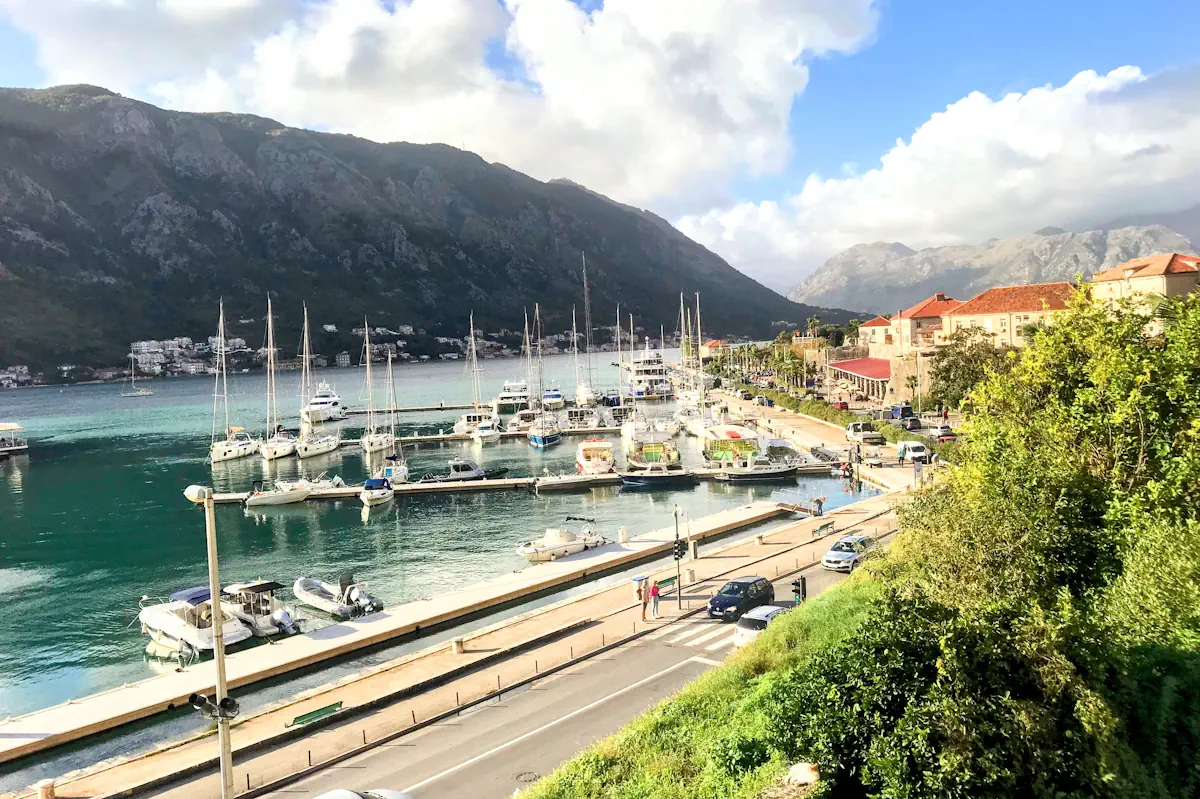 Kotor Harbor views from the lower city walls