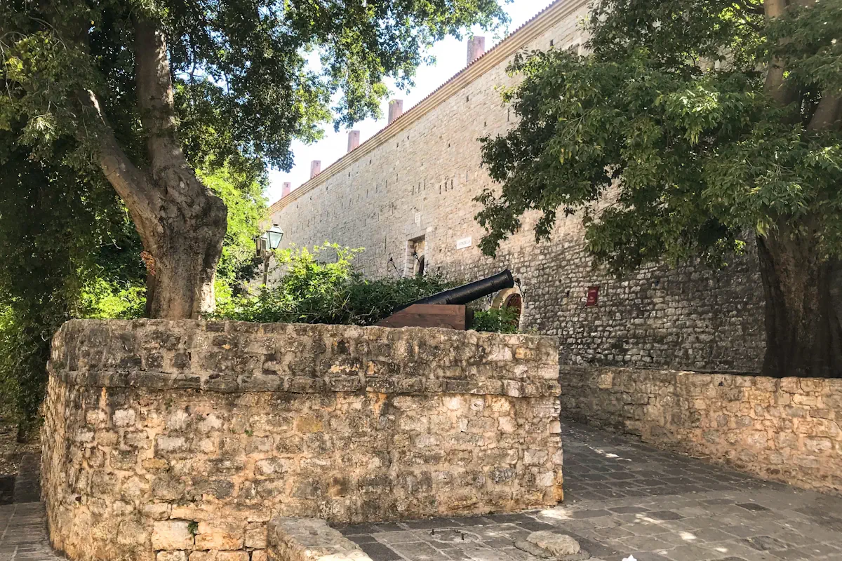 Budva Citadel with cannon, Old Town