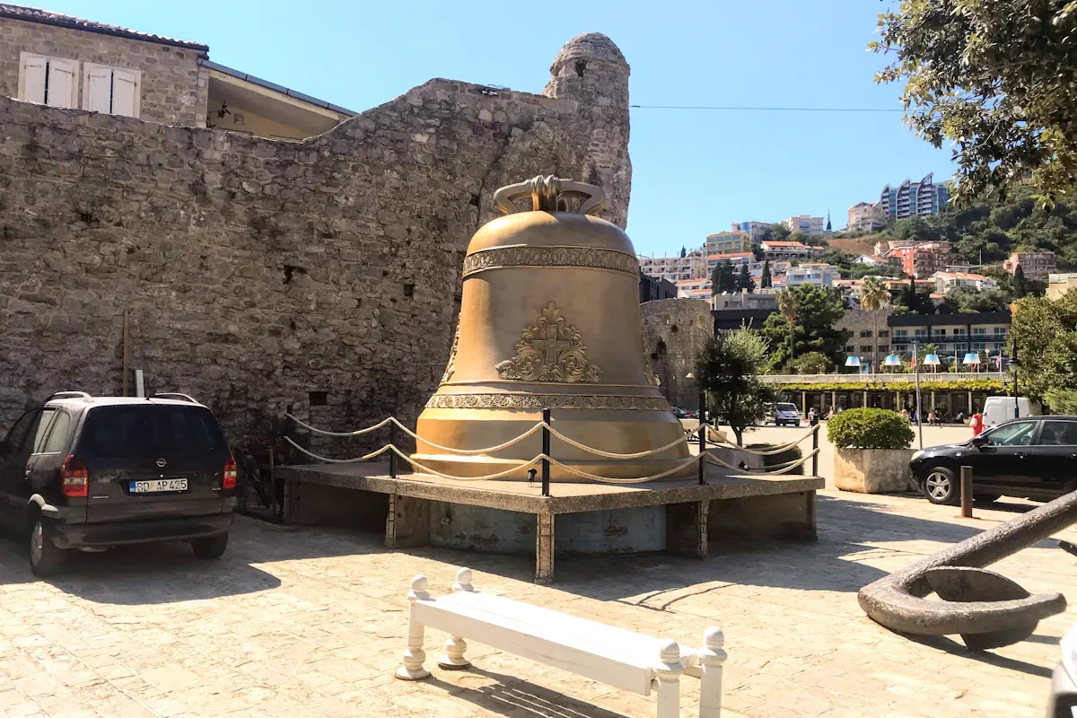 The Golden Bell in Budva - movie prop from The Long Ships