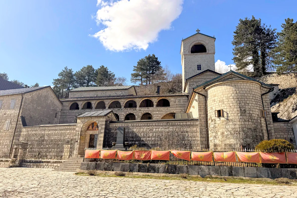 Exterior view of the Cetinje Monastery, Montenegro