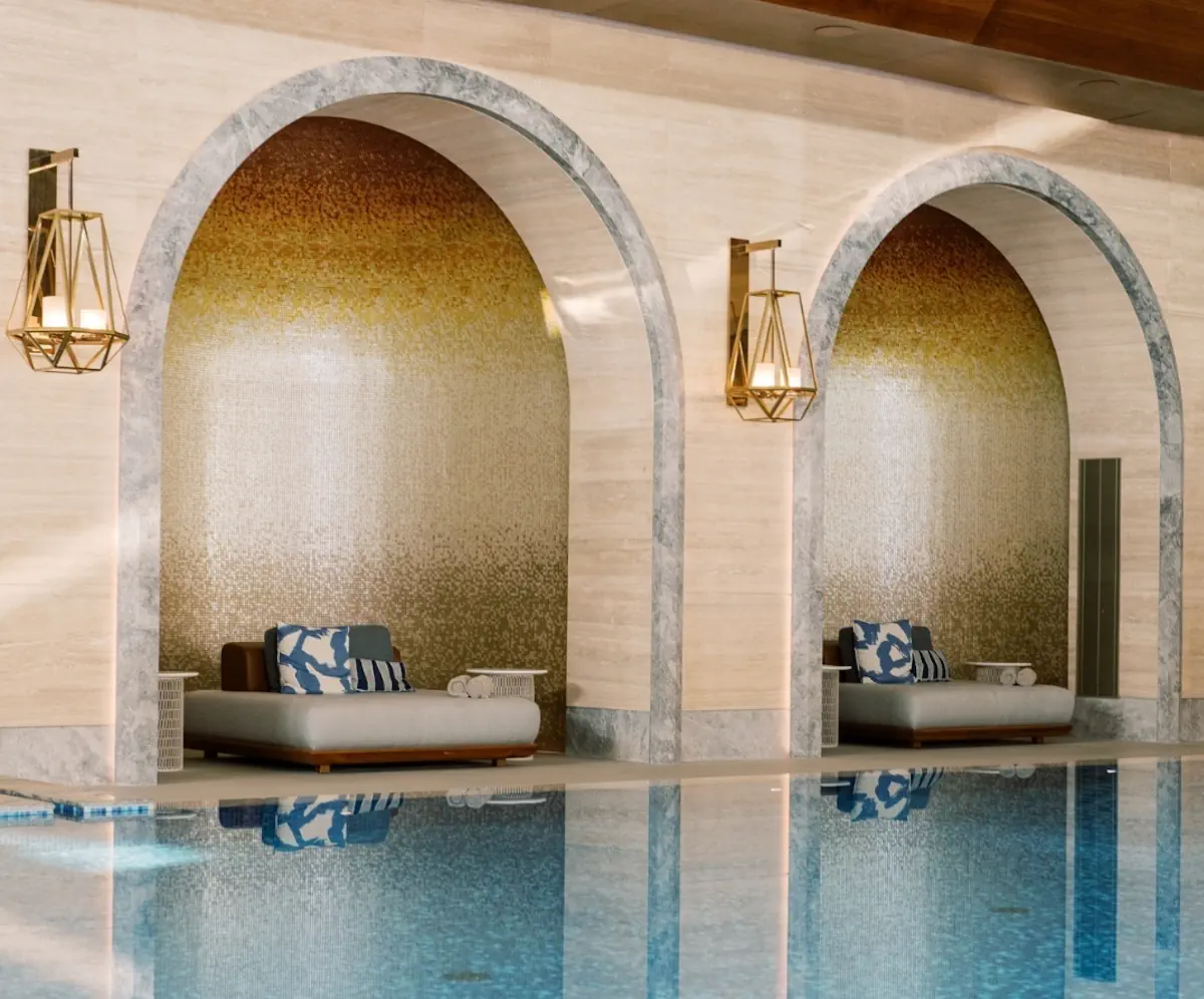 The heated indoor pool landscape at Chenot Espace Portonovi