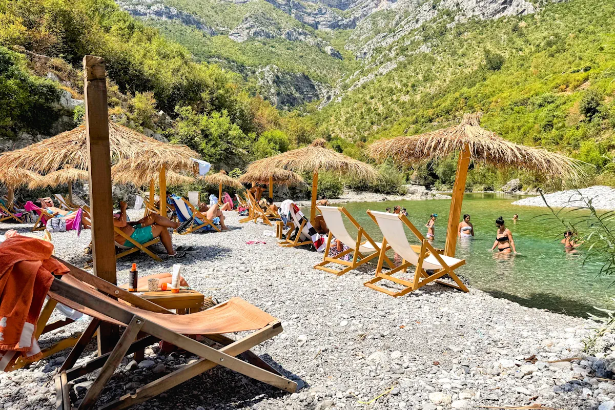 Swimming in the Cijevna River canyon near Podgorica
