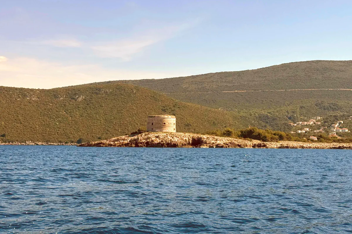 Fort Arza guarding the entrance to the Bay of Kotor