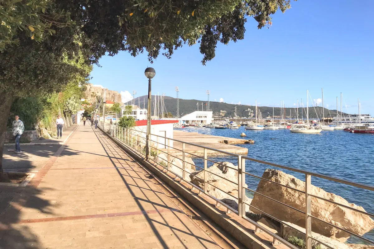 The vibrant Škver Harbor in Herceg Novi
