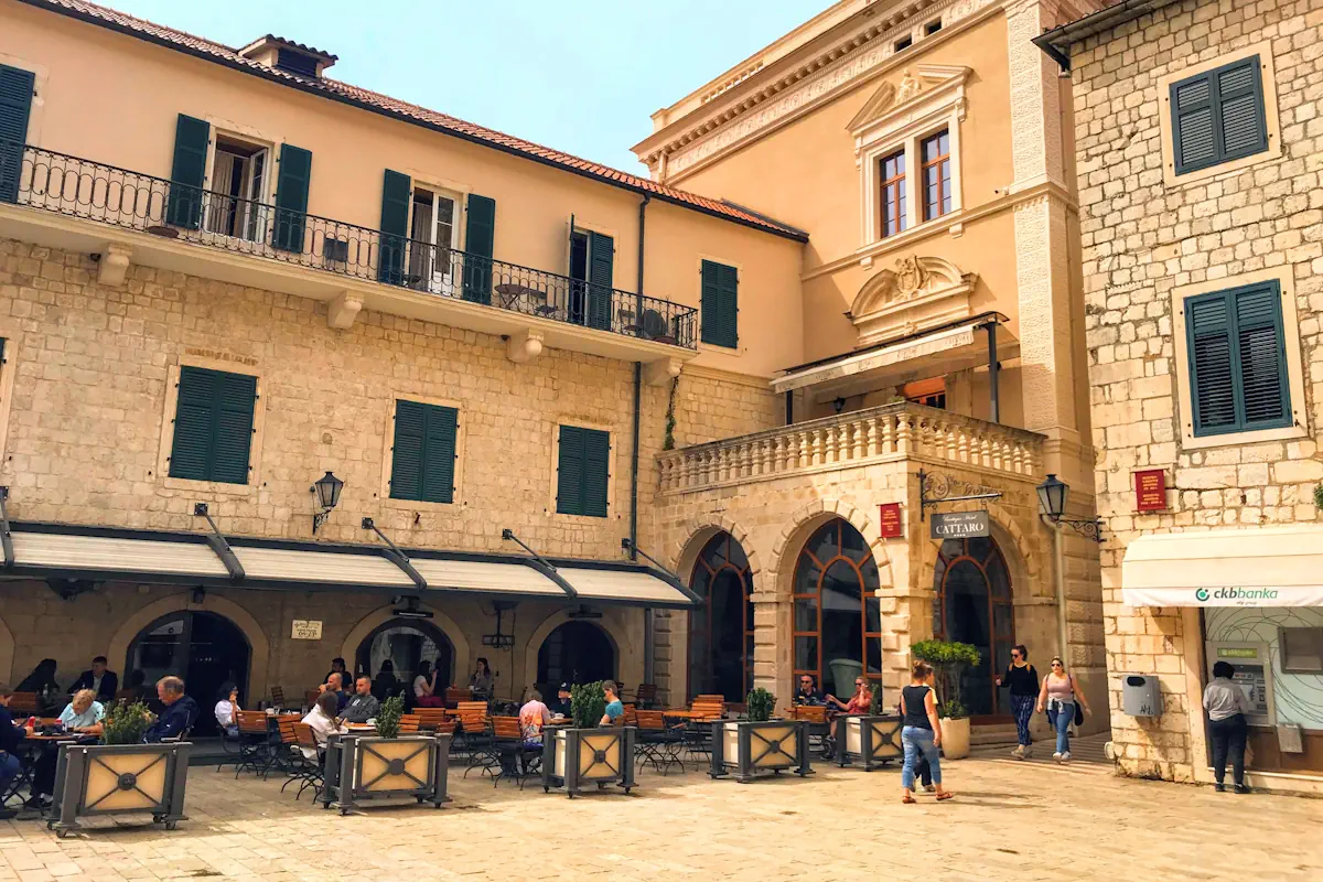 Boutique hotel Cattaro in Kotor Old Town with stone walls