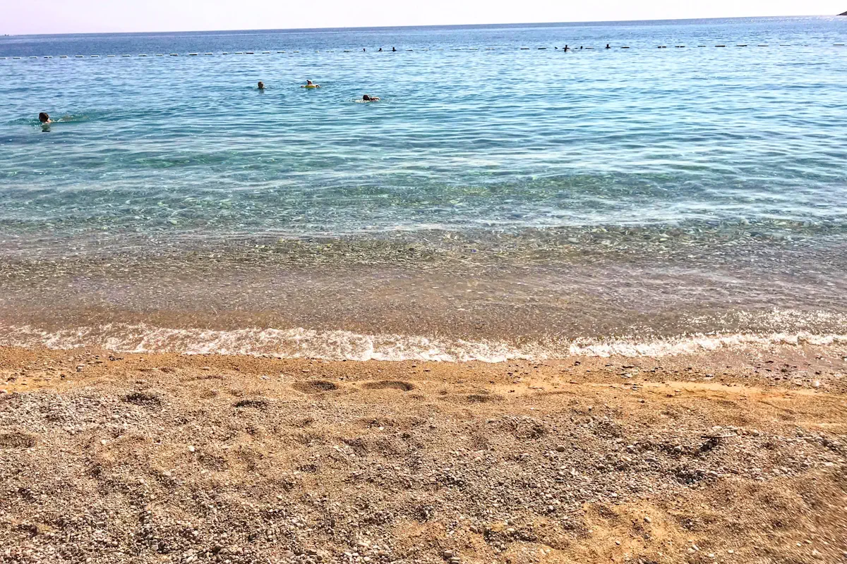 Crystal Clear Water of Jaz Beach, near Budva