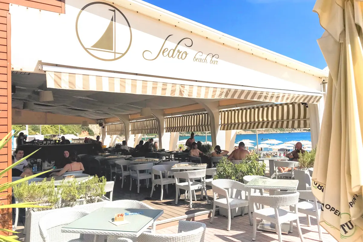 Jedro beachside Cafe on Jaz Beach, near Budva