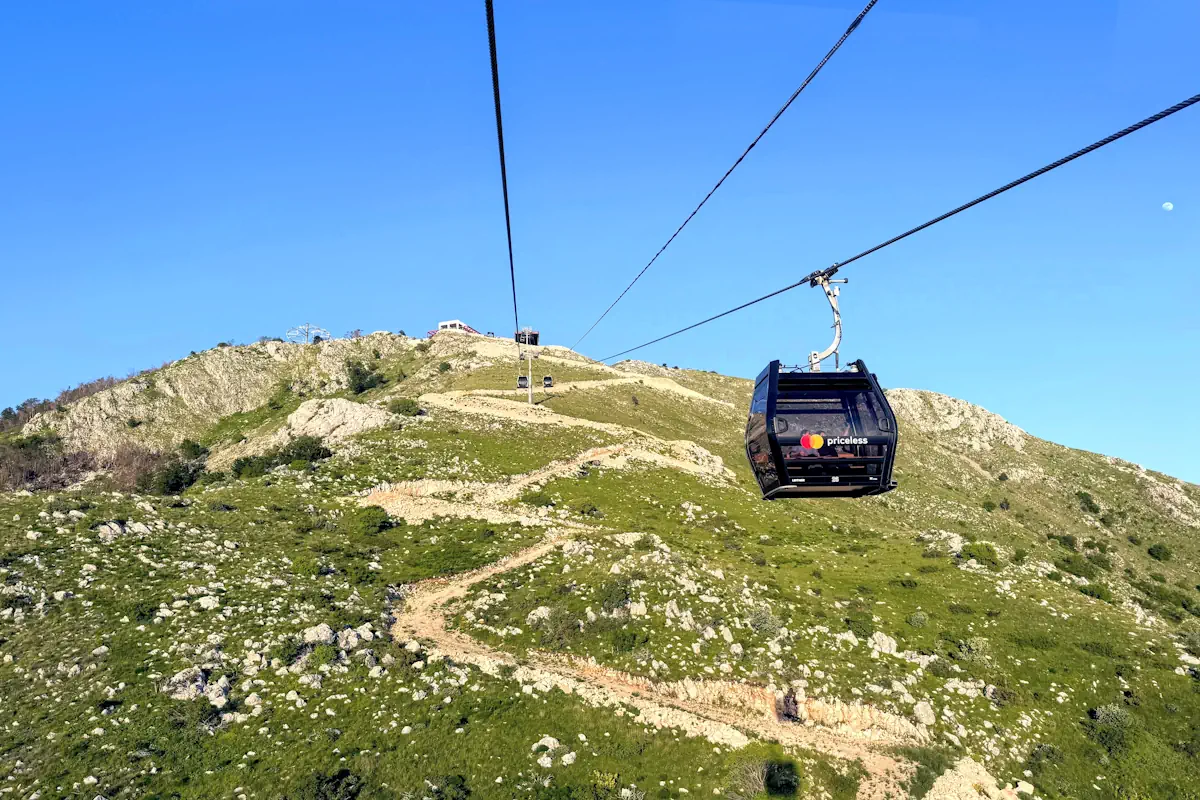 Approaching the upper Kuk station terminal on Mount Lovcen