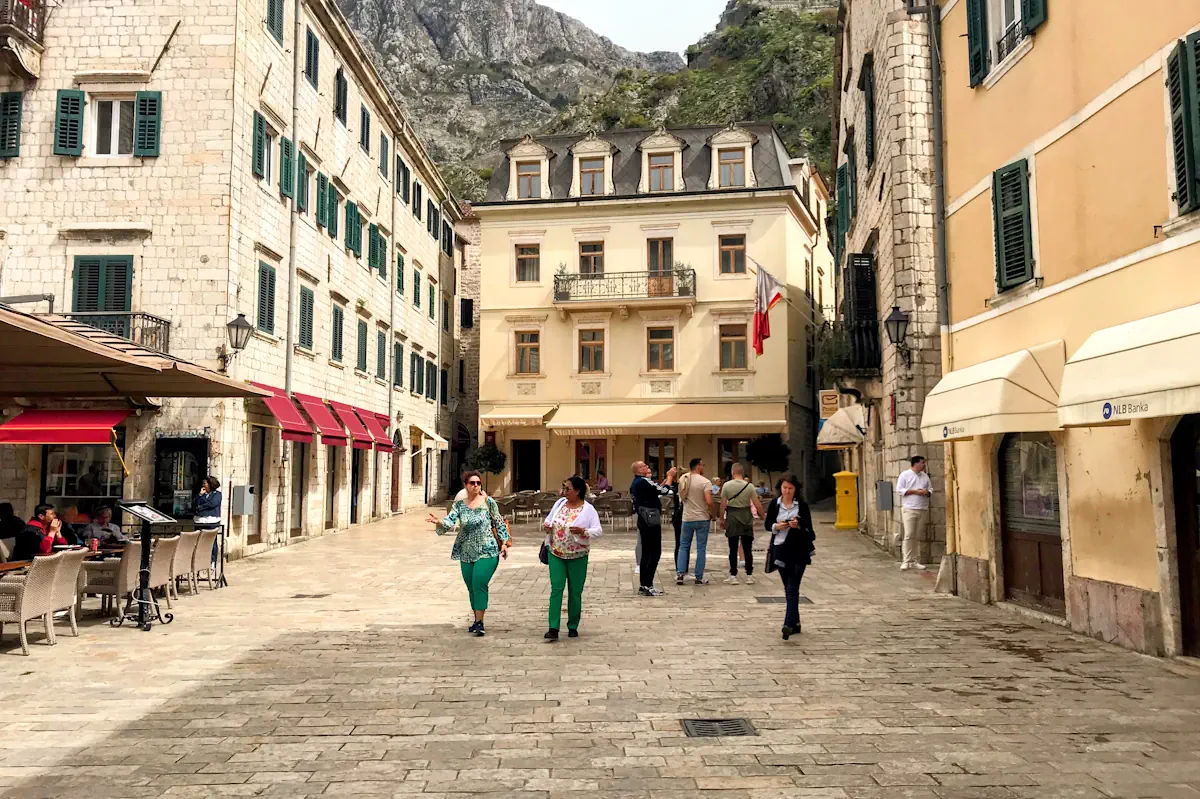Stone streets of Kotor Old Town