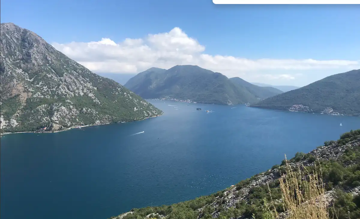 Aerial view of the Bay of Kotor