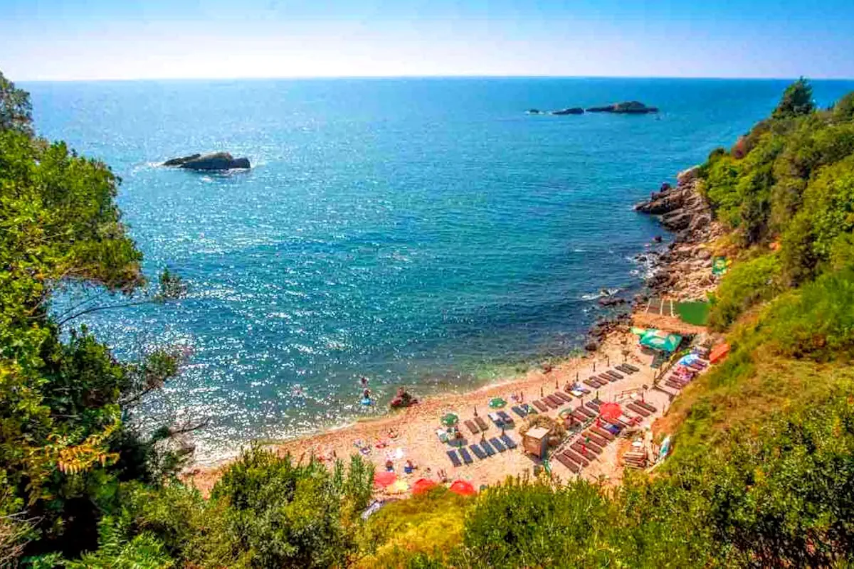 Liman Beach near the cliffs of Ulcinj