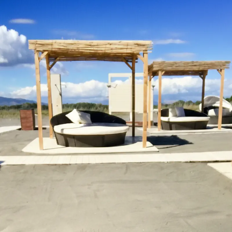 Long Beach near Ulcinj cabanas