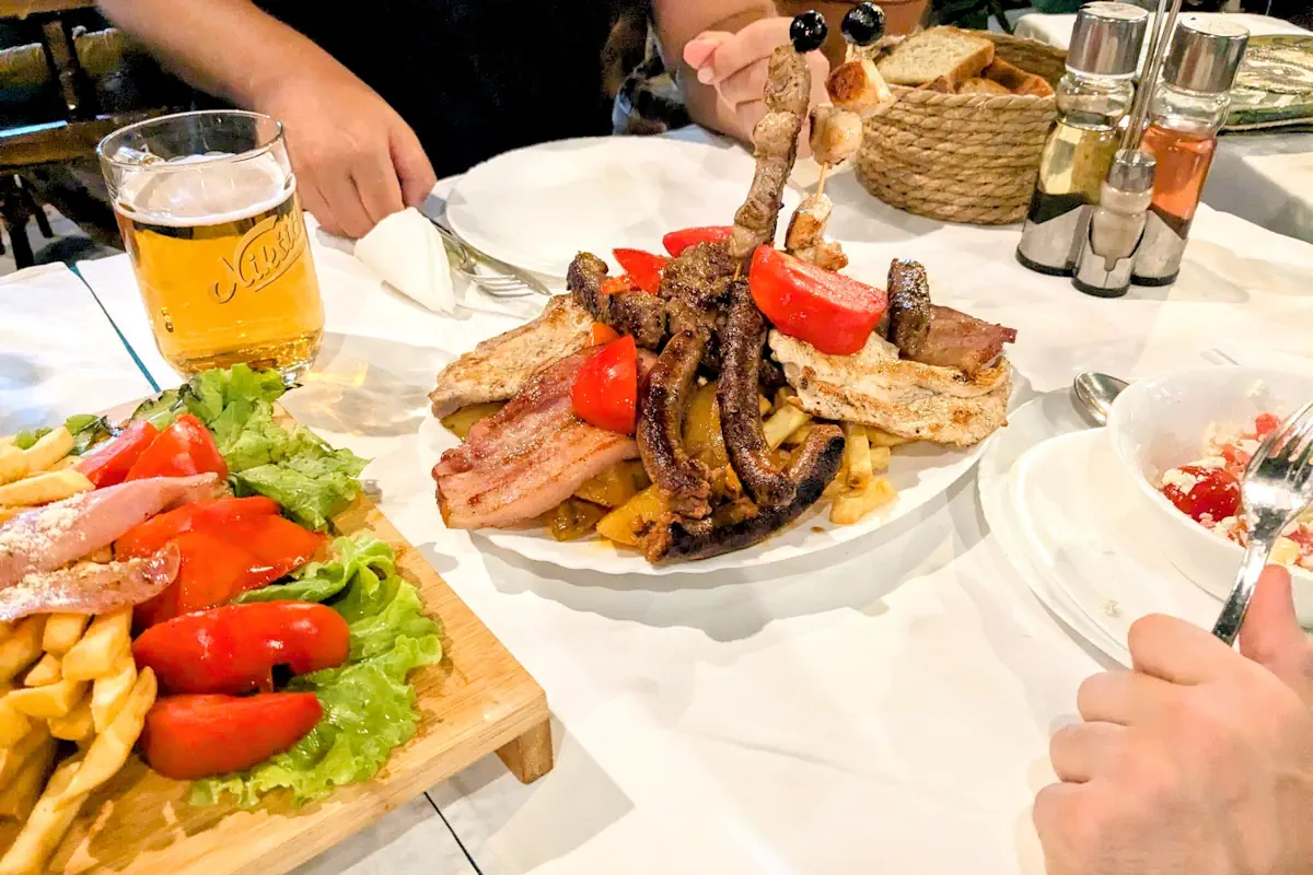 Traditional Montenegrin Meat Platter