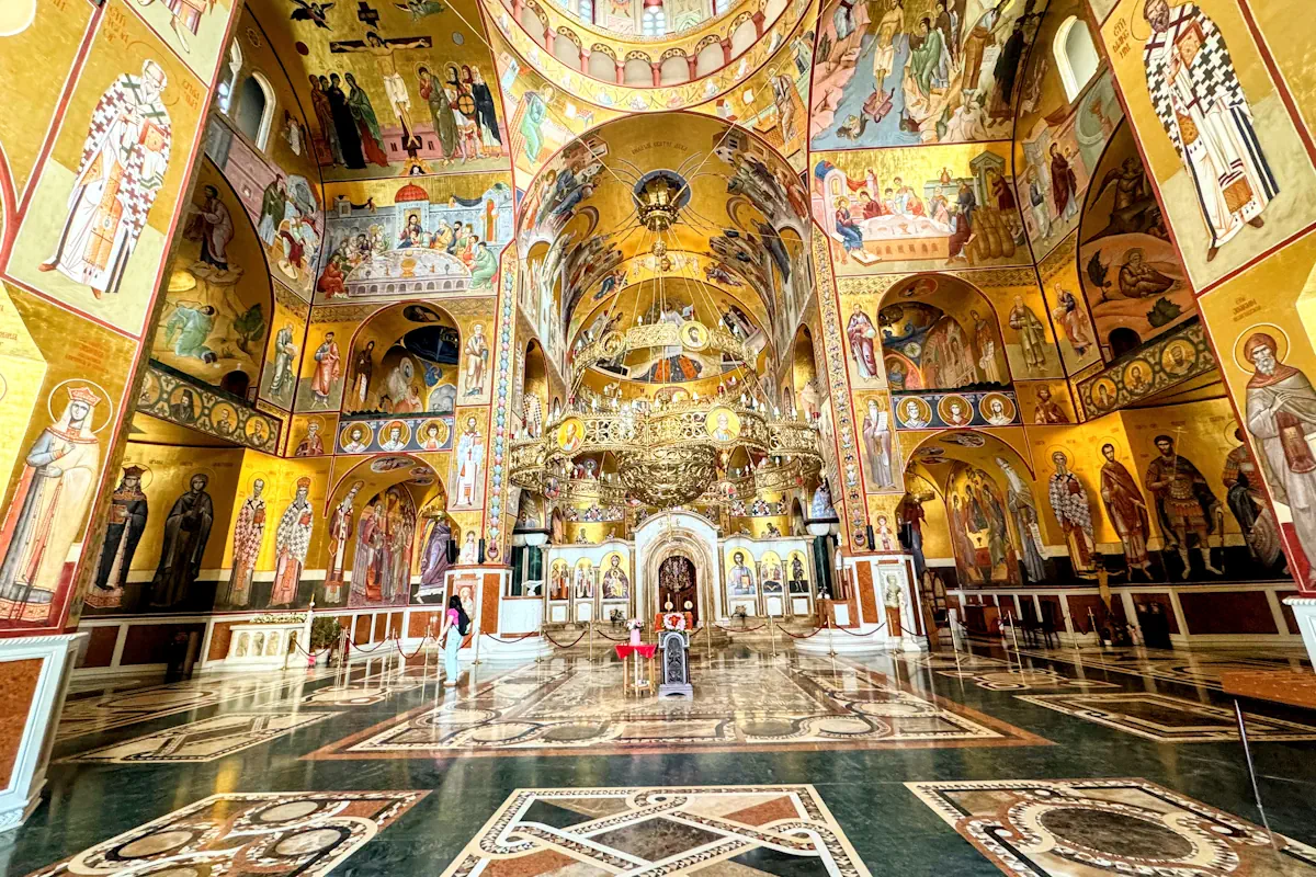 Golden Frescoes inside the Podgorica Cathedral