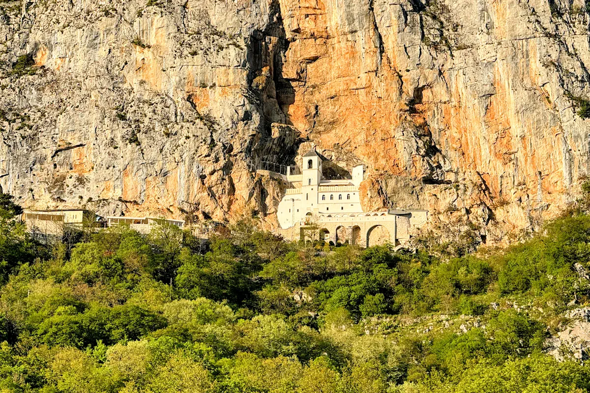 Gornji Manastir Upper Ostrog Monastery Cliff Face
