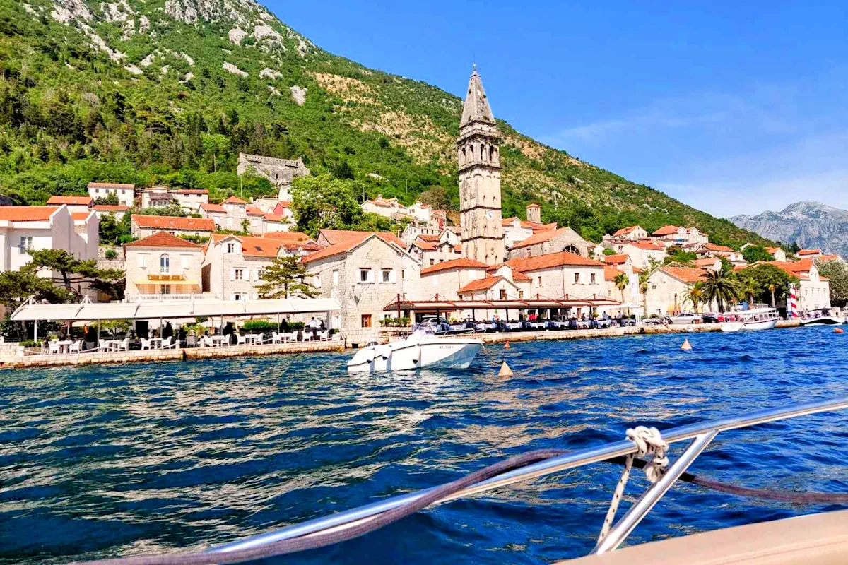 Perast Waterfront with St. Nicholas Church