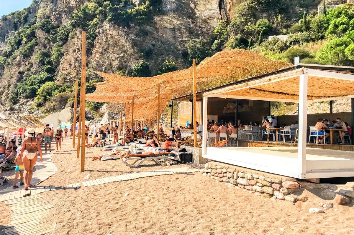Beach House Bar on Perazica Do Beach, near Petrovac