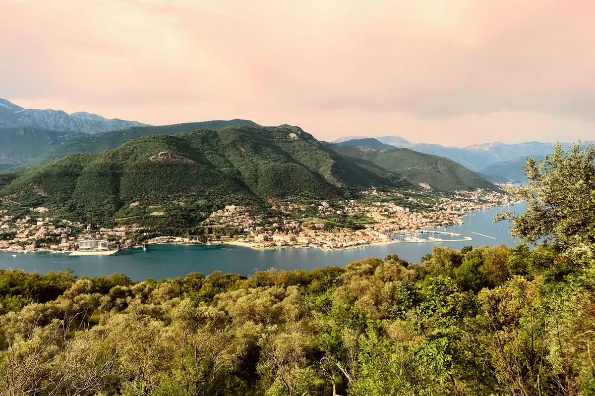 Aerial view of Portonovi Resort from Lustica Peninsula
