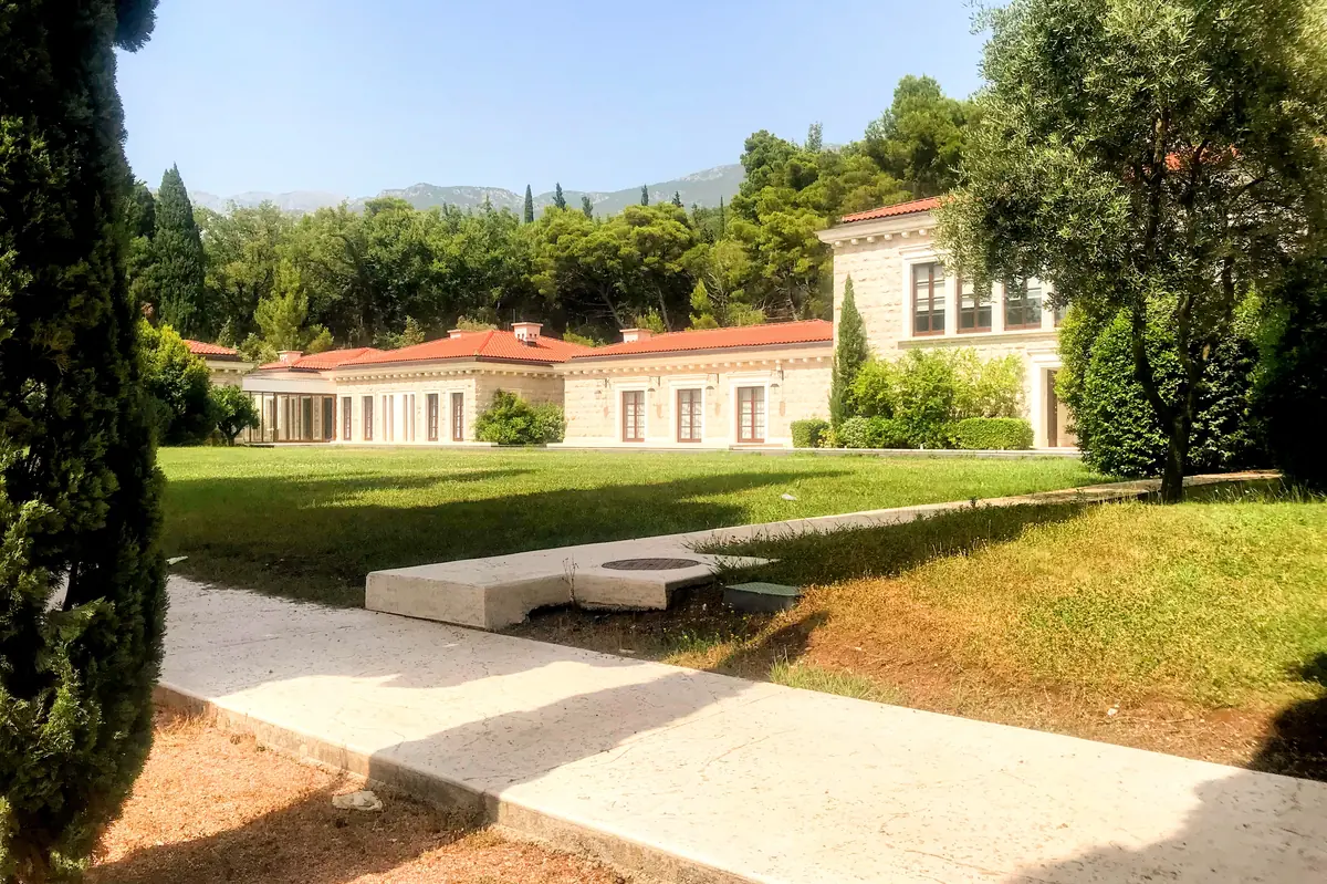Queens Beach hotel building with spa center