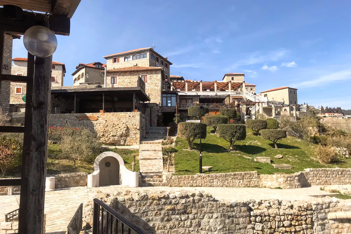 Stone buildings inside the walled Old Town fortress, Ulcinj