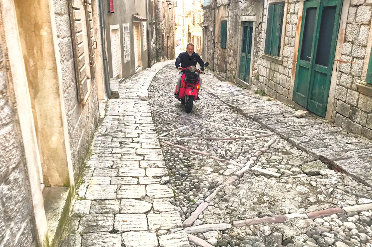 Ancient Gabela Street in Risan Montenegro