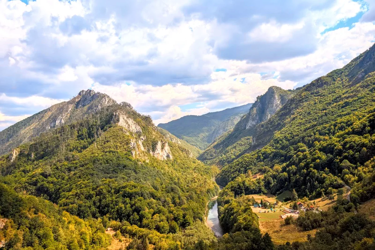 The deep Tara Canyon Gorge near Kolasin, Montenegro