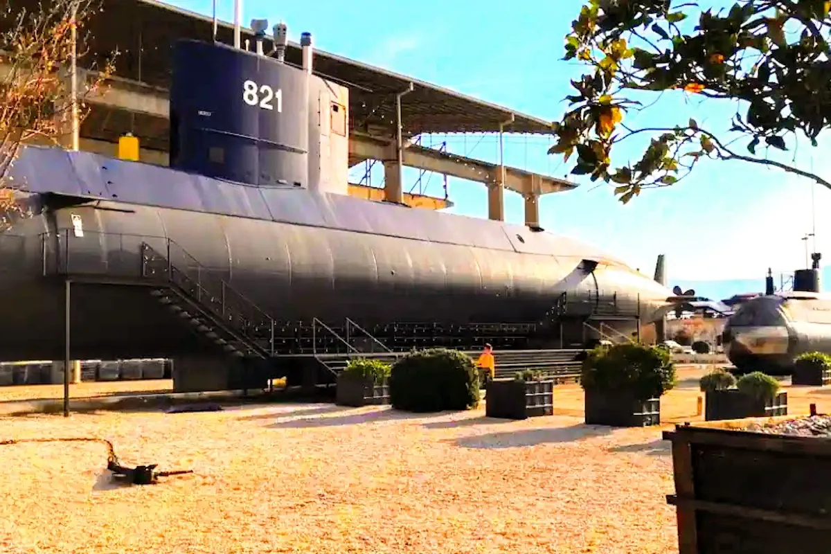 Yugoslav P-821 Heroj submarine in Tivat