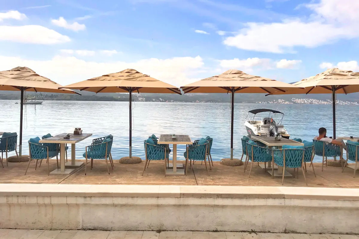 Fine dining terrace in Tivat