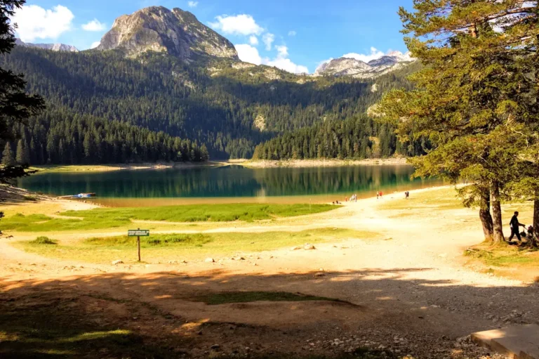 Black Lake near Zabljak in the Durmitor National Park with the Medjed Peak in the background
