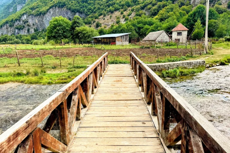 Wooden Bridge over Ali Pasha Springs near Gusinje