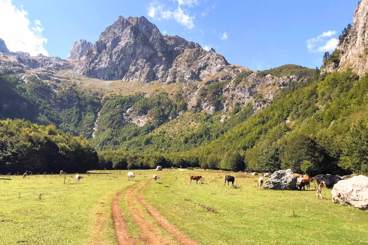 Prokletije National Park, Grebaje Valley overlooking the Accursed Mountains