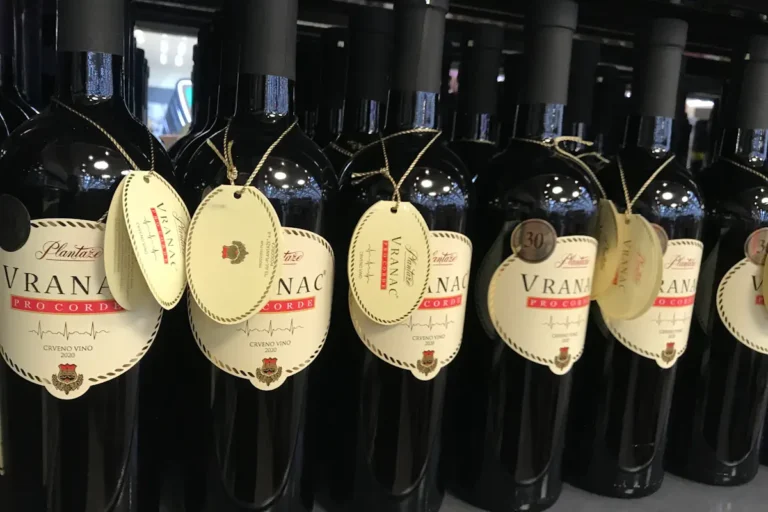 Vranac Pro Corde from Plantaze wineyard, the signature indigenous red wine of Montenegro, known for its deep color and dark fruit flavors.