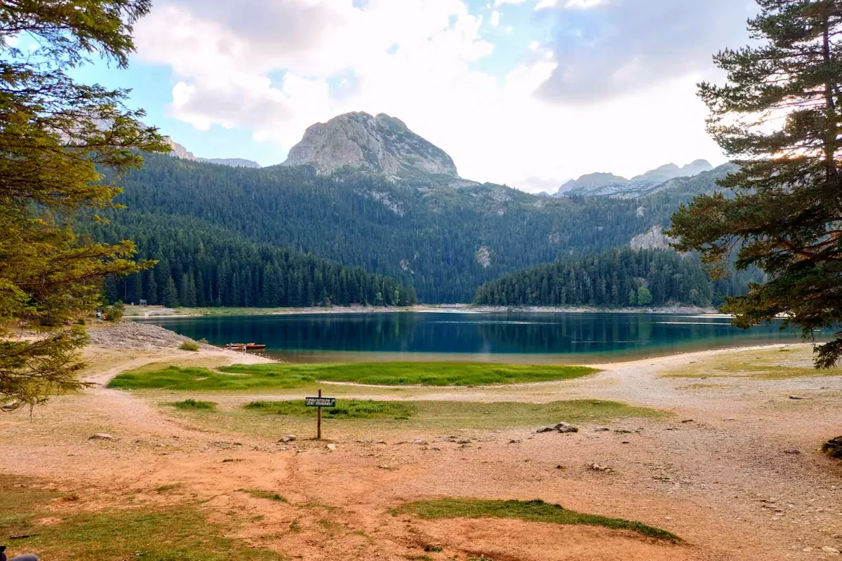 Black Lake near Zabljak in the Durmitor National Park with the Medjed Peak in the background