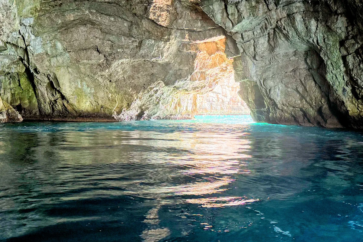 The Blue Cave on the Lustica Peninsula near Kotor